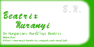 beatrix muranyi business card